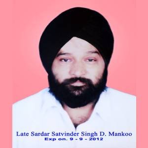 Mr. Satvinder Singh Mankoo (Founder)
