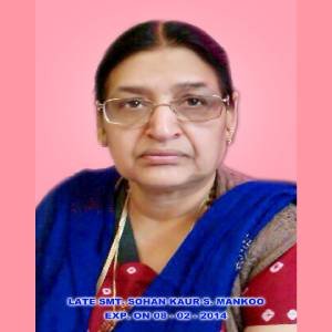 Mrs. Sohan Kaur Satvinder Singh Mankoo (Founder)